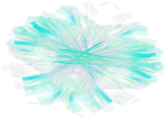 An abstract transparent iridescent color blur design element.