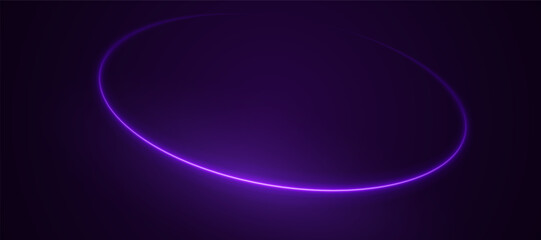Light Purple Neon Ring: Circular Glow with Movement and Speed Effect for Dynamic Visuals and Web Design