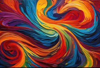 vibrant color blends textured canvas background capturing energetic artistic expression rich visual depth, abstract, artistry, brushstroke, techniques