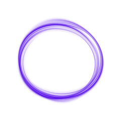 Light Purple Neon Ring: Circular Glow with Movement and Speed Effect for Dynamic Visuals and Web Design. Futuristic graphic element for social media stories. Ellipse shimmery color. Swirl effect curve