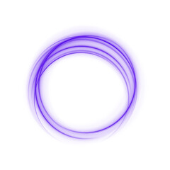 Light Purple Luminous Circle. Elegant Frame for Stylish Visuals. Futuristic graphic element for social media stories. Ellipse shimmery color. Swirl effect curve. Neon circle frame. Illuminate frame