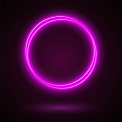 Light Pink Luminous Circle. Elegant Frame for Stylish Visuals