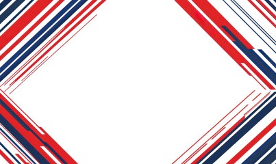 Obraz premium A red, white, and blue patterned frame with space in the center for text The background is a plain white Generative AI