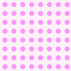 Pink Polka Dots on Soft Pink Seamless Repeat Pattern