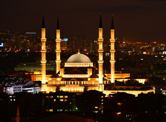 A night view of Ankara, the capital of Turkey
