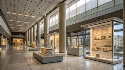 Exploring the Architectural Elegance of the Acropolis Museum in Athens. Generative AI