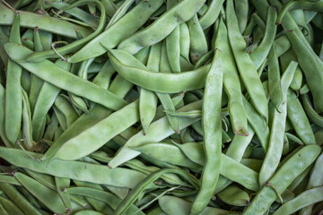 green beans at the grocery store