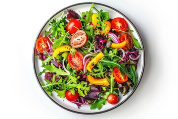 healthy food bowl top view