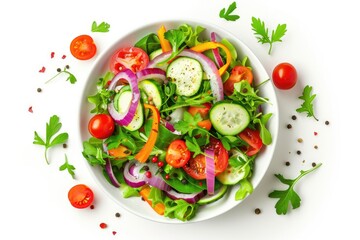 healthy food bowl top view
