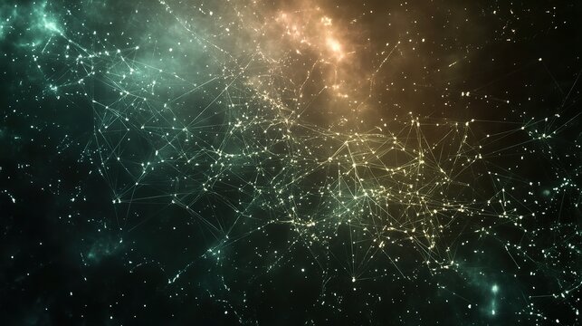 Abstract Digital Visualization of a Big Data Network in Space