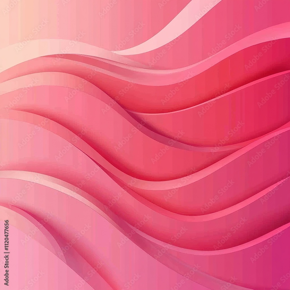 Poster dynamic pink wave patterns abstract design digital art creative space artistic perspective visual ae