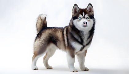 Alaskan Klee Kai Dog on a White Background