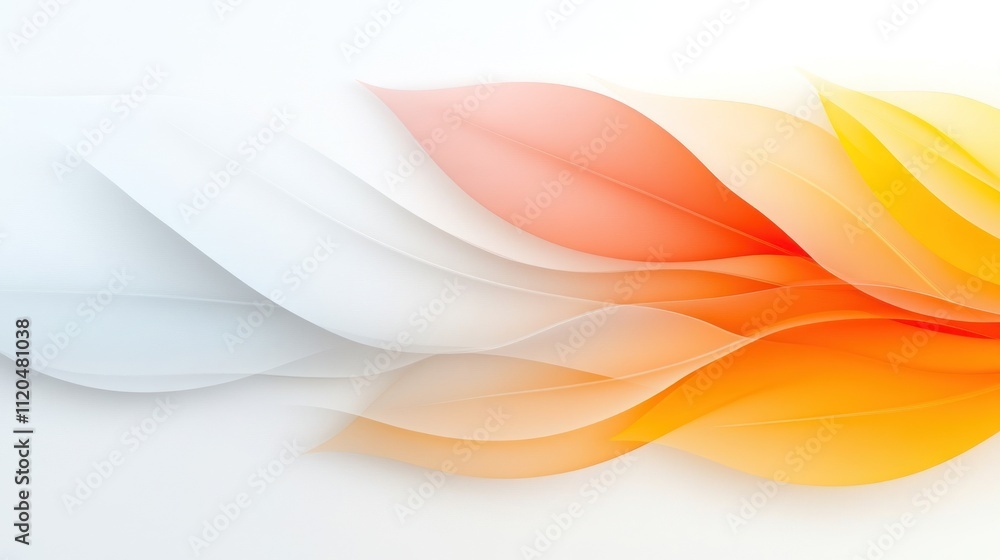 Poster abstract design with flowing shapes in warm gradient colors.