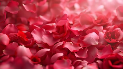 A stunning display of crimson rose petals against a transparent surface.