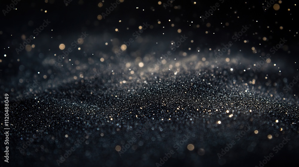 Poster Dark Black Background with Dust and Scratch Texture in Close-Up