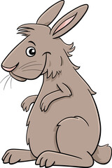 cartoon miniature rabbit animal character standing up