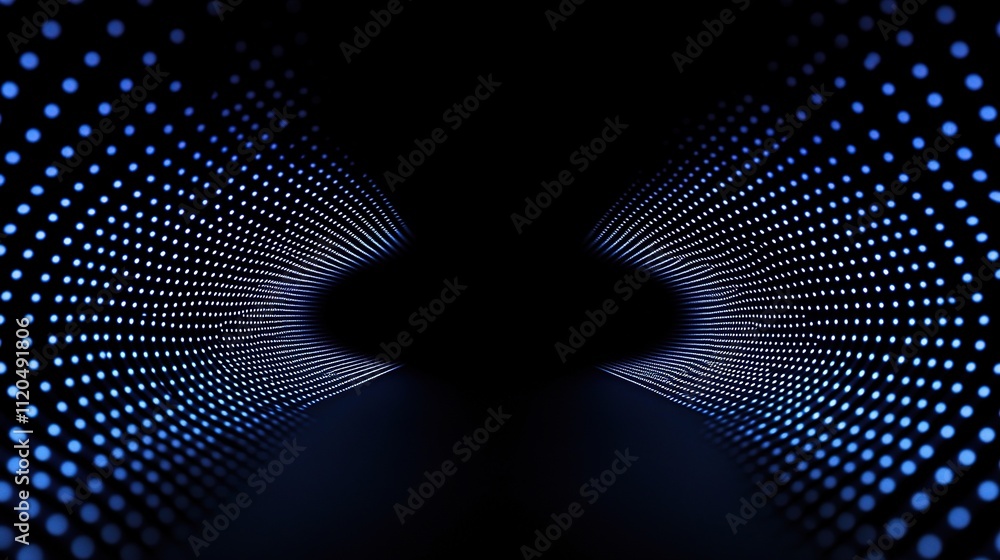 Poster abstract blue dotted wave lines background design for creative use