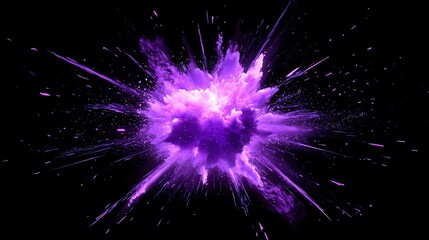 Fototapeta premium Vibrant Purple Explosion Effect in Dynamic Anime Style Art