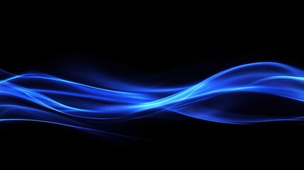 Obraz premium Abstract Blue Light Rays with Motion Stripes on a Black Background