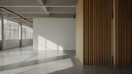 Fototapeta premium Modern interior with minimalist design and natural light.