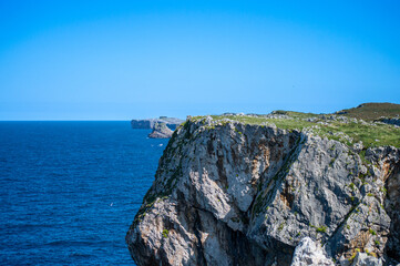 Cliffs at Bufones of Pria in the Cantabrian Sea also known as the Pria Blowholes, are a fascinating natural geological phenomenon located on the northern coast of Asturias, Spain.