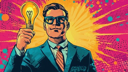 Brilliant Idea: A Pop Art Vision of Innovation and Discovery