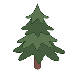 Classic Christmas Tree Illustration