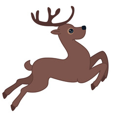 Festive New Year's Day Deer Illustration