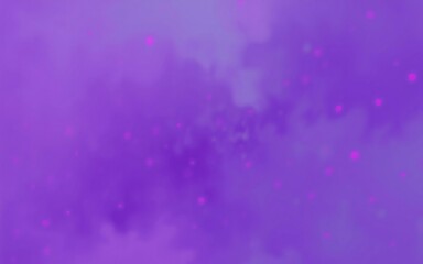 Fototapeta premium Soft ethereal purple clouds with tiny glowing pink particles, concept for fantasy, dreamlike atmosphere and magical celebration backgrounds