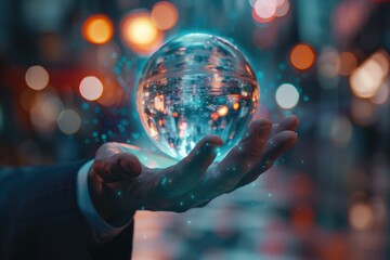 abstract 3d rendering of a flying cube