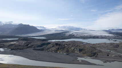 Melting glaciers and shimmering icebergs in a pristine Icelandic natural reserve