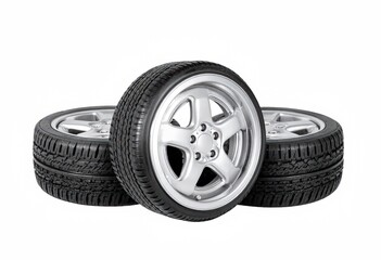 car wheel isolated on white background