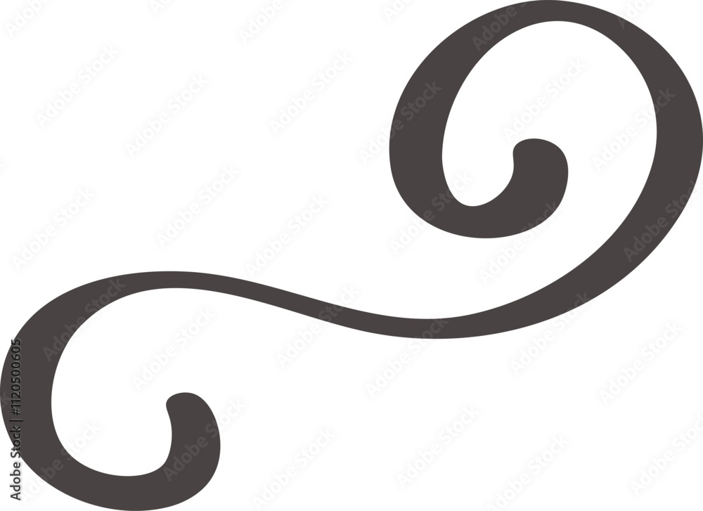 Poster hand drawn swirl design adds a touch of elegance and sophistication, creating a visual sense of move