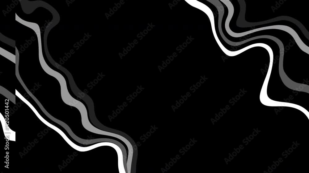 Poster abstract flowing lines in grayscale