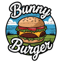 food logo for burger and hamburger sandwich fast food restaurant, burger pizza illustration icon