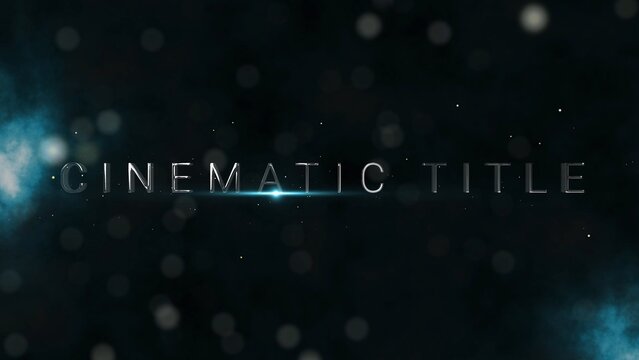 Cinematic Movie Silver Text Title Intro