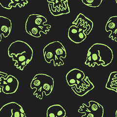 Skull pattern on dark background