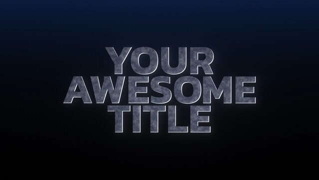 Cinematic Grunge 3 Line Text & Title Intro Template