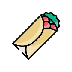 Burrito vector icon