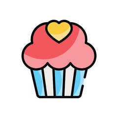Cupcake vector icon
