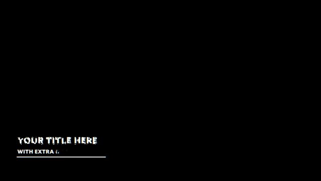 Modern RGB Glitch Lower Third Title