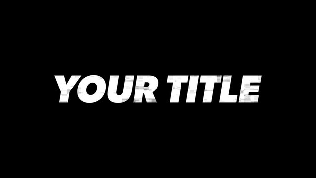 Professional Glitch Text Reveal Intro