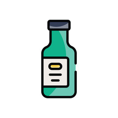 Olive Oil Bottle vector icon