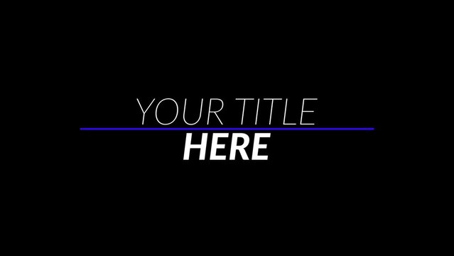 Clean animated Title & Text Intro