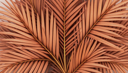 Close-up of tropical leaves in deep mocha mousse tones, offering a vibrant and nature-inspired visual aesthetic.