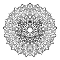Beautiful floral pattern mandala art isolated on a white background, decoration element for meditation poster, yoga, banner, henna, invitation, cover page, design element mandala art, vector art