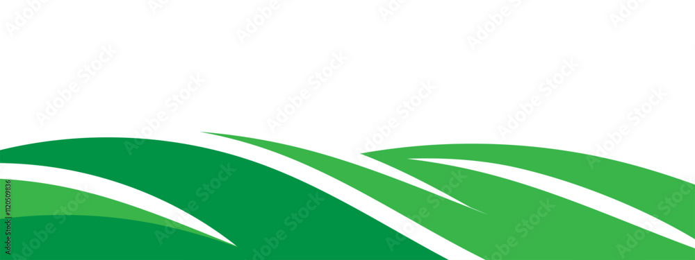 Wall mural abstract green banner background. graphic design banner pattern background template with dynamic wav