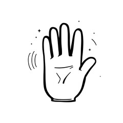 Obraz premium Handzeichen zur Begrüßung oder Kommunikation
