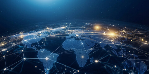 Global network visualization with copy space for text