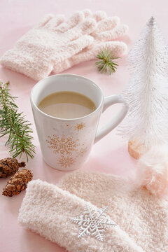Winter pink white tea